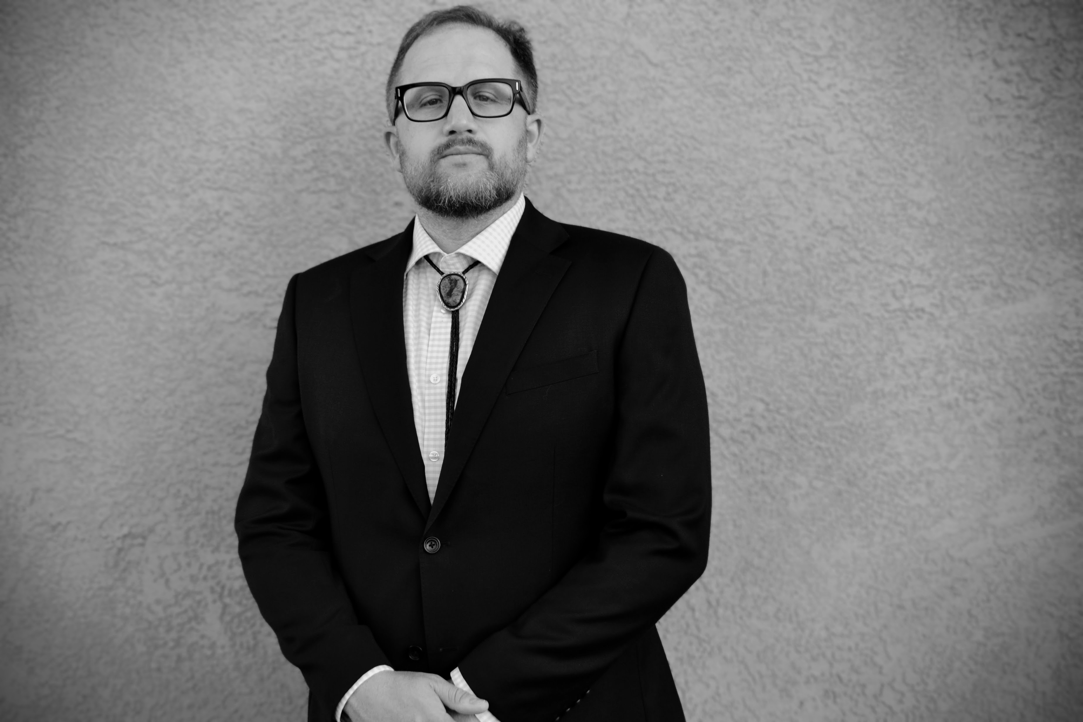 Attorney Johnn Osborn — black & white portrait
